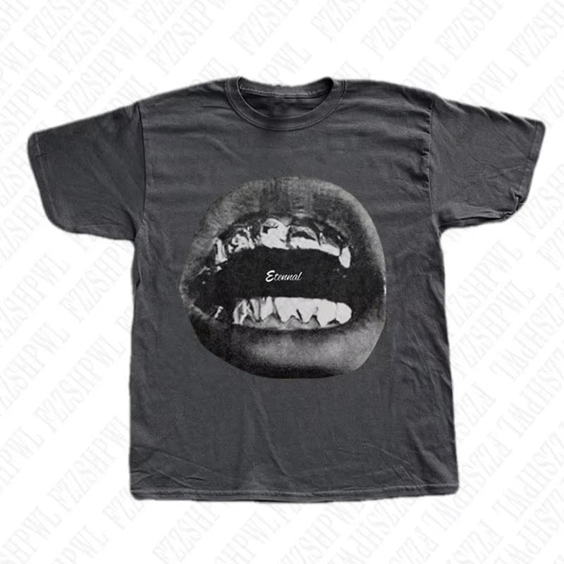 Summer Grunge Goth Y2K Cotton T-shirt