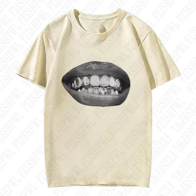 Summer Grunge Goth Y2K Cotton T-shirt