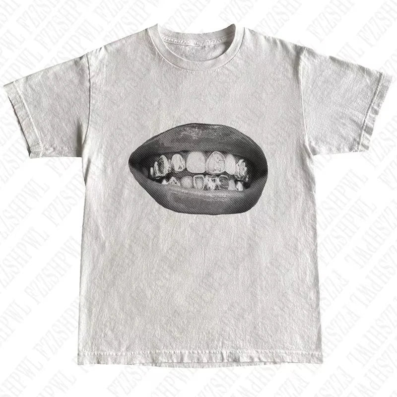 Summer Grunge Goth Y2K Cotton T-shirt