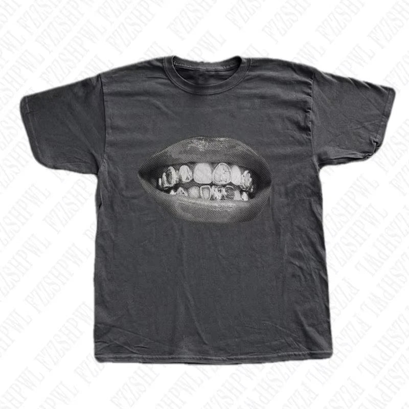 Summer Grunge Goth Y2K Cotton T-shirt