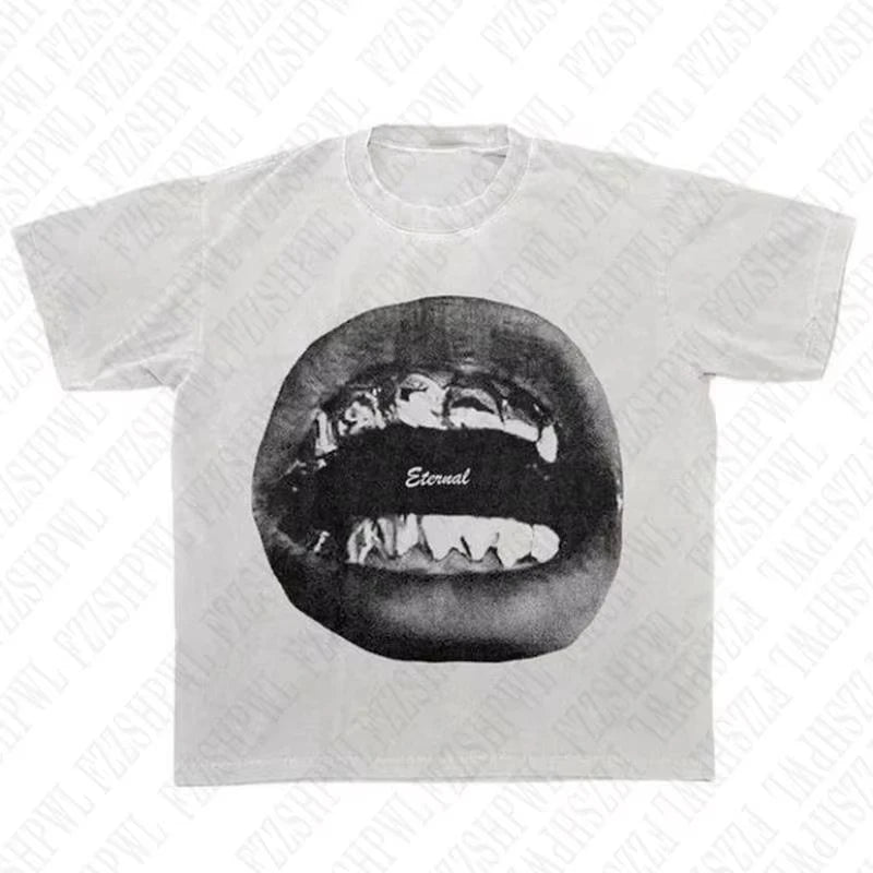 Summer Grunge Goth Y2K Cotton T-shirt