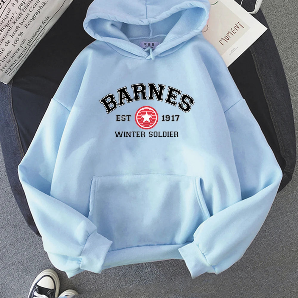 Harajuku Barnes 1917 Letter Print Hoodies Women Sweatshirt Cool  Tv Show Men Crewneck Sweatshirt Sudaderas Hoody Casual Pullover