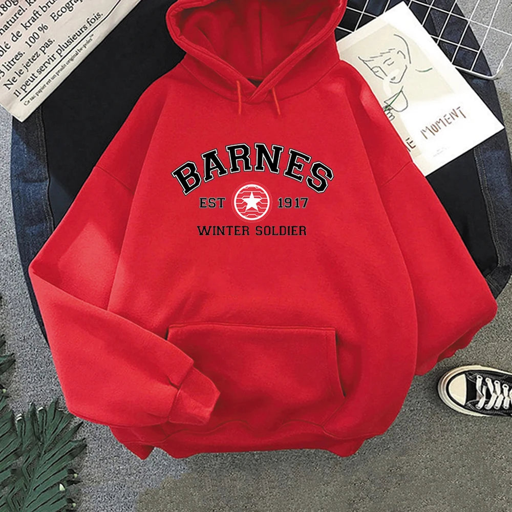 Harajuku Barnes 1917 Letter Print Hoodies Women Sweatshirt Cool  Tv Show Men Crewneck Sweatshirt Sudaderas Hoody Casual Pullover