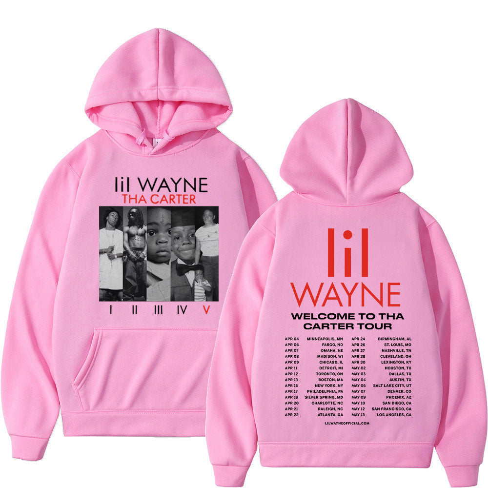 Rapper Lil Wayne Double Sided Print Hoodie Men Women Trend Hip Hop Rap Sweatshirts Fashion Vintage Oversized Pullover Streetwear