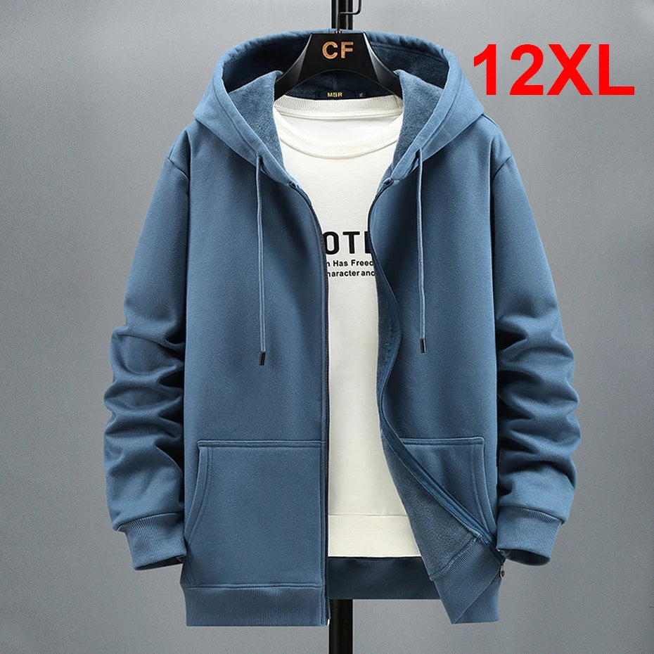 Big Size Hoodie Men Autumn Winter Fleece Hoodies