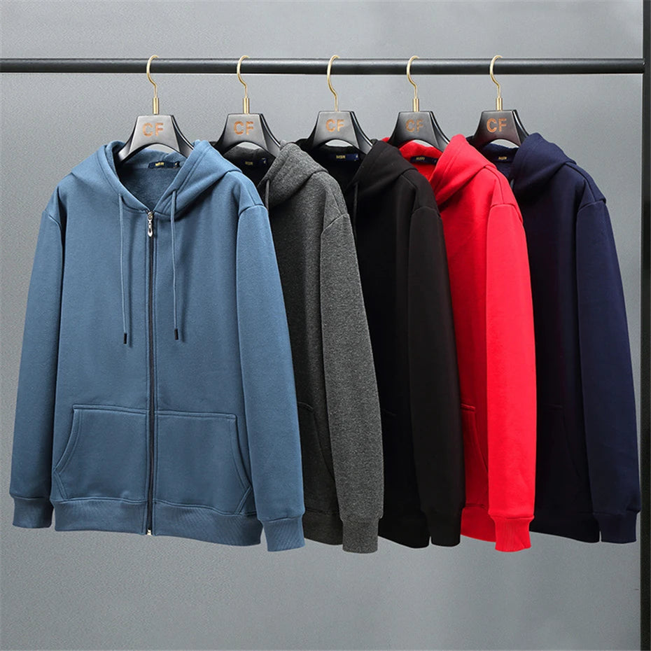 Big Size Hoodie Men Autumn Winter Fleece Hoodies