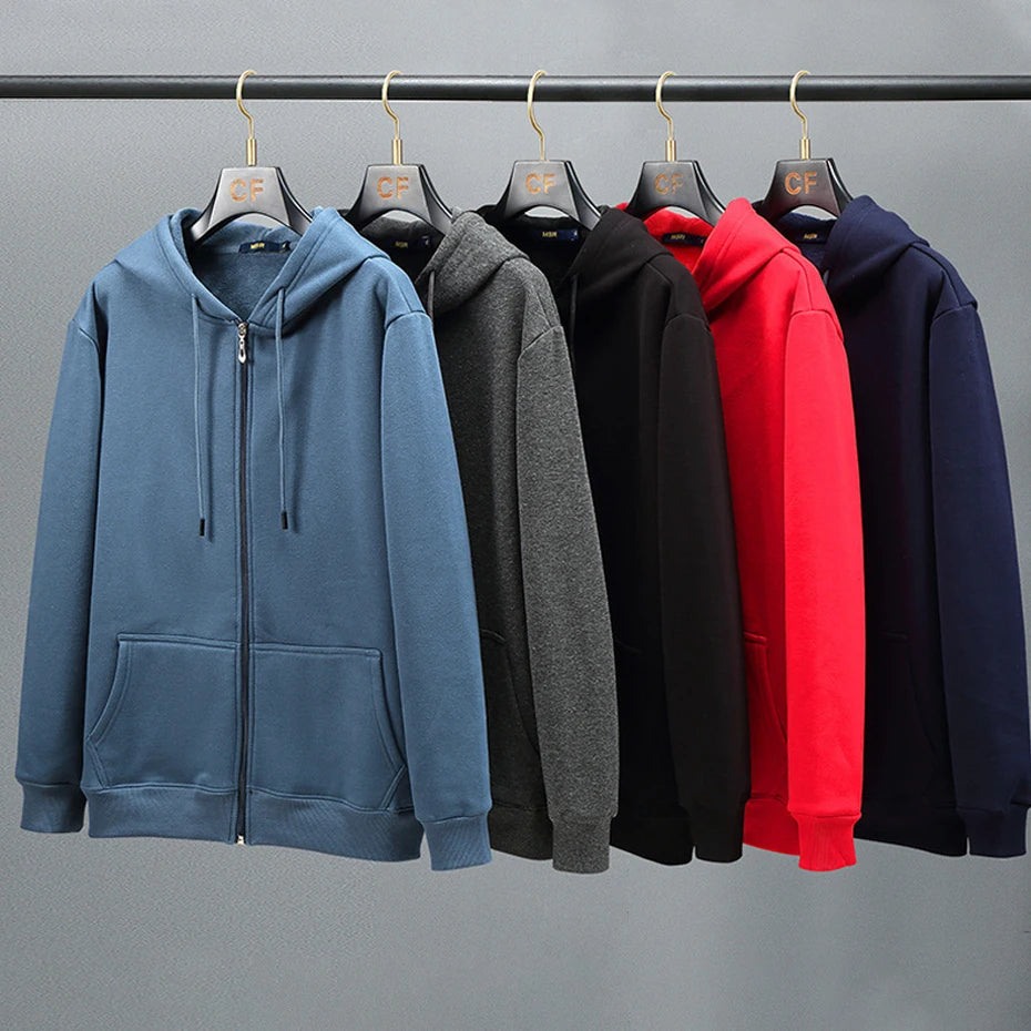 Big Size Hoodie Men Autumn Winter Fleece Hoodies